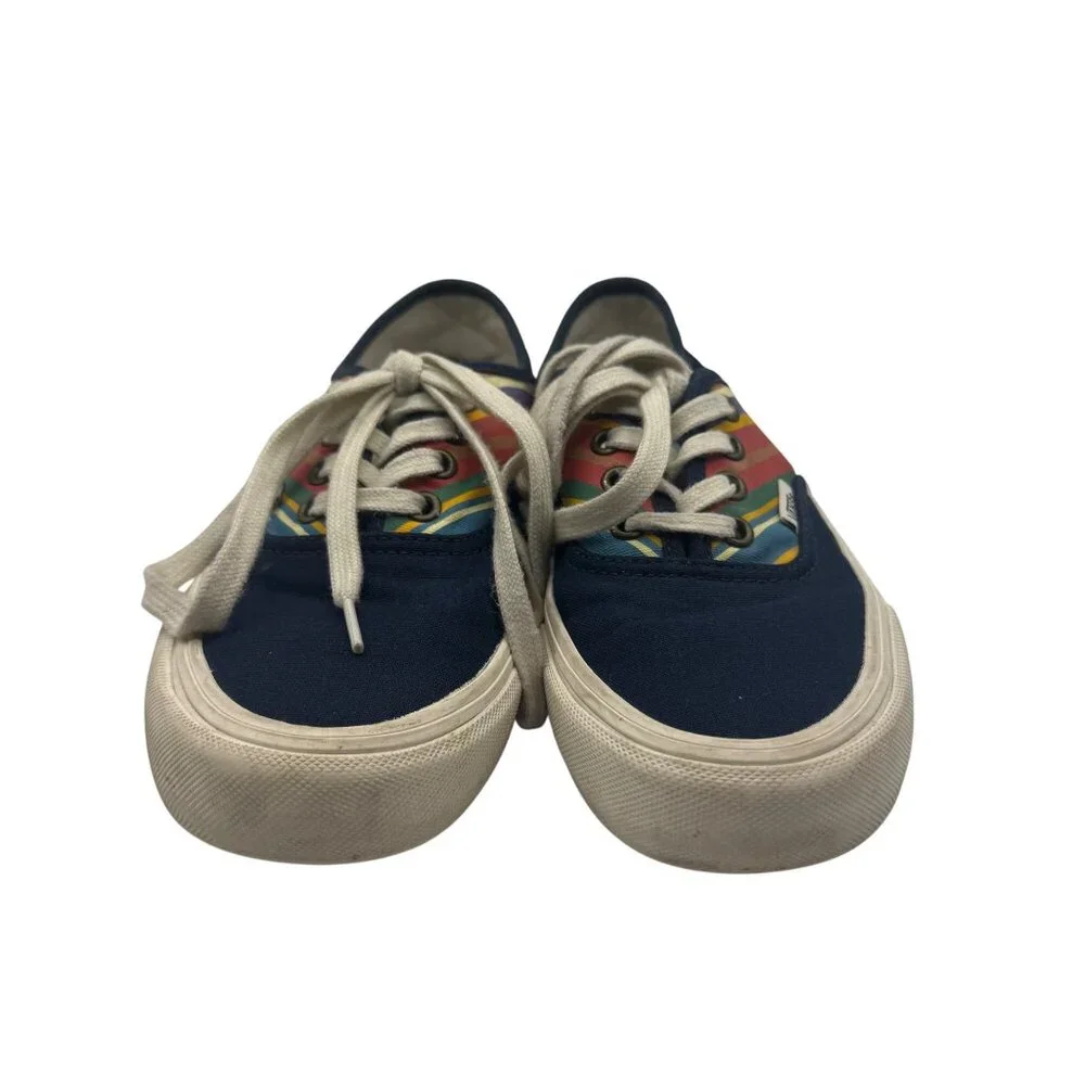 Vans Womens UltraCush Navy Canvas Shoes W/ Multicolor Stripes Size 5.5 US - Picture 1 of 9